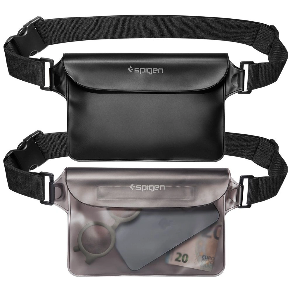 Saszetki wodoszczelne Spigen A620 Universal Waterproof Waist Bag Black [2 PACK]
