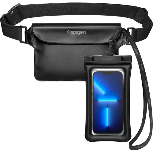 Kup Case + wasserdichte Tasche Spigen A621 Universal Waterproof Case & Waist Bag Schwarz - SPN2279BLK - {ean13} - Sklep Home Screen