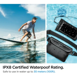 Buy Spigen A621 Universal Waterproof Case & Waist Bag Black - SPN2279BLK - {ean13} - Home Screen Store Europe