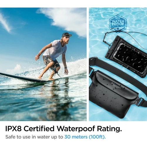 Buy Spigen A621 Universal Waterproof Case & Waist Bag Black - SPN2279BLK - {ean13} - Home Screen Store Europe