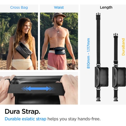Kup Case + wasserdichte Tasche Spigen A621 Universal Waterproof Case & Waist Bag Schwarz - SPN2279BLK - {ean13} - Sklep Home Screen