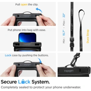 Buy Spigen A621 Universal Waterproof Case & Waist Bag Black - SPN2279BLK - {ean13} - Home Screen Store Europe