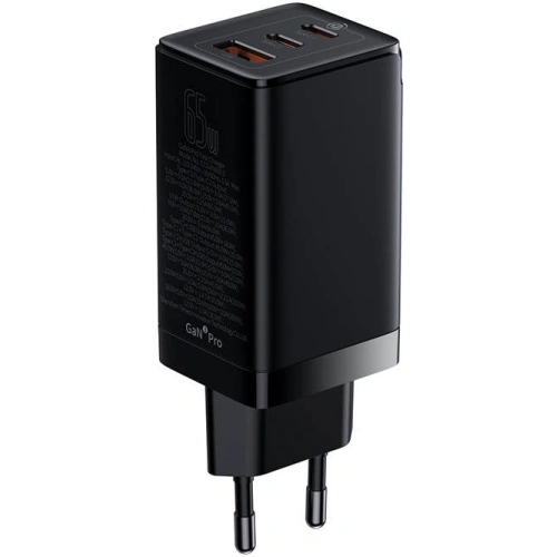 Kup Încărcătorul de rețea Baseus GaN3 Pro 2xUSB-C + USB-A 65W (negru) - BSU3480BLK - {ean13} - Sklep Home Screen