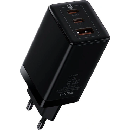 Kup Netzteil Baseus GaN3 Pro 2xUSB-C + USB-A 65W (schwarz) - BSU3480BLK - {ean13} - Sklep Home Screen