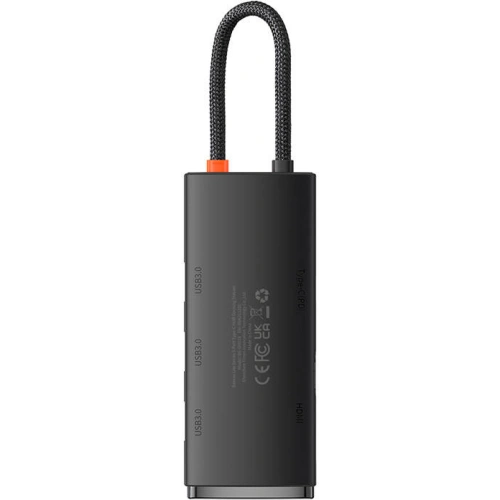 Kup Hub 5w1 Baseus Lite Series USB-C - 3x USB 3.0 + USB-C + HDMI (negru) - BSU3481BLK - {ean13} - Sklep Home Screen