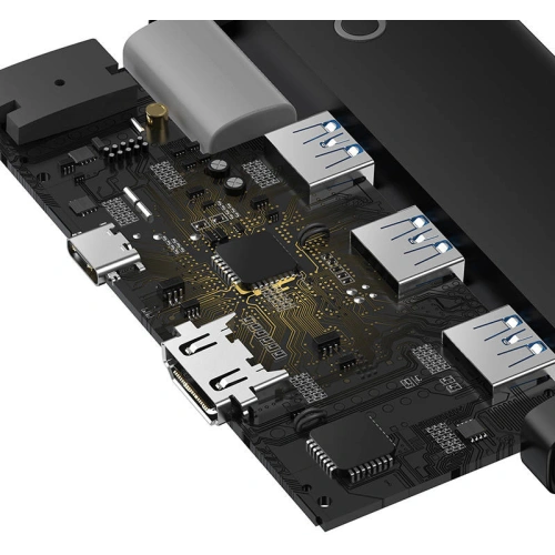 Kup Hub 5w1 Baseus Lite Series USB-C - 3x USB 3.0 + USB-C + HDMI (černý) - BSU3481BLK - {ean13} - Sklep Home Screen