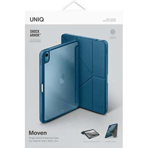 Kup Etui UNIQ Moven Apple iPad Air 10.9 2020/2022 (4. és 5. generáció) / iPad Air 11 2024 (6. generáció) Antimicrobial kék/carpi blue - UNIQ647BLU - {ean13} - Sklep Home Screen