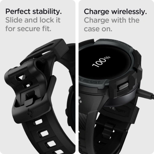 Kup Pasek Spigen Rugged Armor Pro Samsung Galaxy Watch 4 44mm Charcoal Gray - SPN2283GRY - {ean13} - Sklep Home Screen