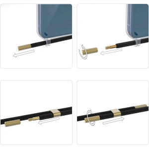 Etui Tech-Protect Flexair Chain Apple iPhone SE 2022/SE 2020/8/7 Černá & Růžová