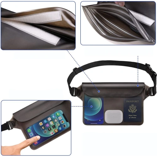 Buy Tech-Protect Universal Waterproof Pouch Grey/Clear - THP1208GRYCL - {ean13} - Home Screen Store Europe
