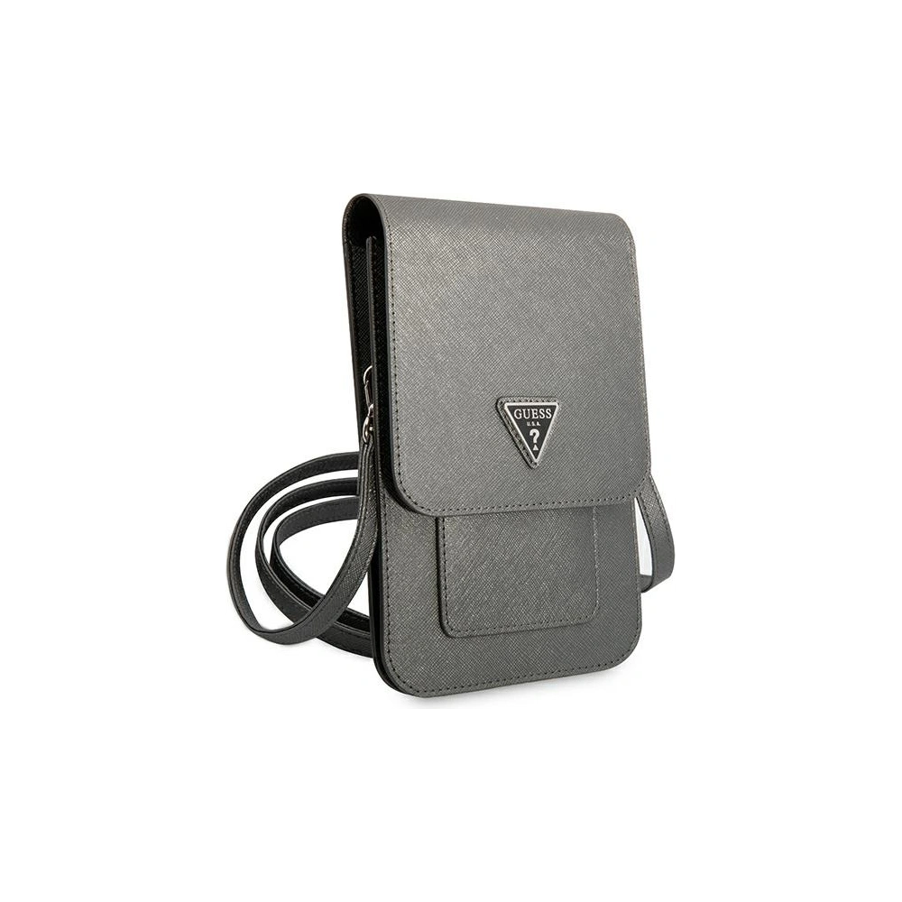Torebka Guess GUWBSATMGR szary/grey Saffiano Triangle