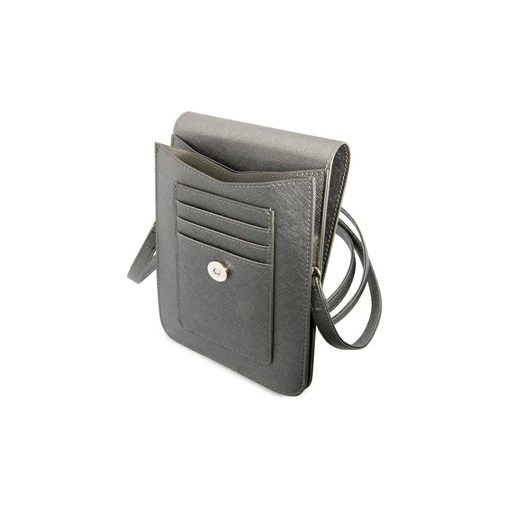 Torebka Guess GUWBSATMGR szary/grey Saffiano Triangle