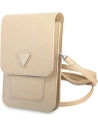 Handtasche Guess GUWBSATMLG beige Saffiano Triangle