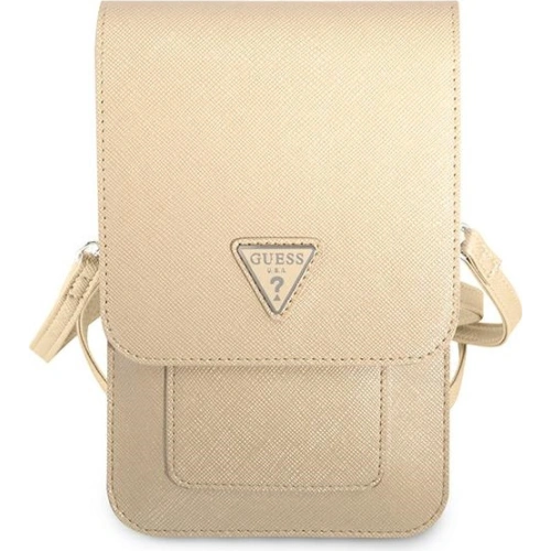 Kup Torebka Guess GUWBSATMLG beżowy/beige Saffiano Triangle - GUE1860BEI - {ean13} - Sklep Home Screen