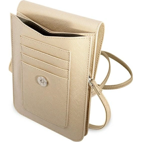 Kup Torebka Guess GUWBSATMLG beżowy/beige Saffiano Triangle - GUE1860BEI - {ean13} - Sklep Home Screen