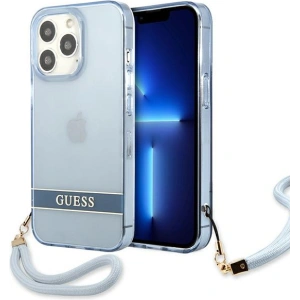 Etui Guess GUHCP13LHTSGSB Apple iPhone 13 Pro niebieski/blue hardcase Translucent Stap