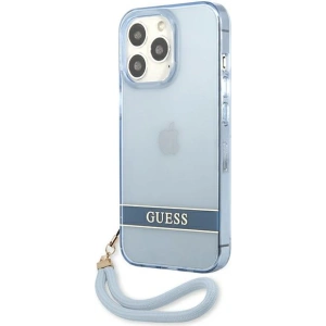 Etui Guess GUHCP13LHTSGSB Apple iPhone 13 Pro niebieski/blue hardcase Translucent Stap