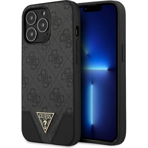 Etui Guess GUHCP13LPU4GHBK Apple iPhone 13 Pro szary/grey hardcase 4G Triangle Collection