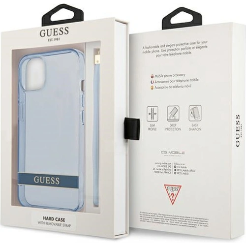 Kup Etui Guess GUHCP13MHTSGSB Apple iPhone 13 niebieski/blue hardcase Translucent Stap - GUE1866BLU - {ean13} - Sklep Home Screen