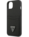 Kup Hülle Guess GUHCP13MPSATPK Apple iPhone 13 schwarz/schwarz Hardcase SaffianoTriangle Logo Kartenfach - GUE1867BLK - {ean13} - Sklep Home Screen