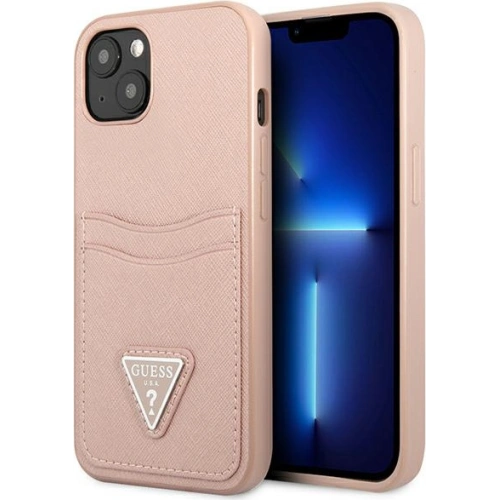 Kup Etui Guess GUHCP13MPSATPP Apple iPhone 13 růžový/pink hardcase SaffianoTriangle Logo Cardslot - GUE1868PNK - {ean13} - Sklep Home Screen