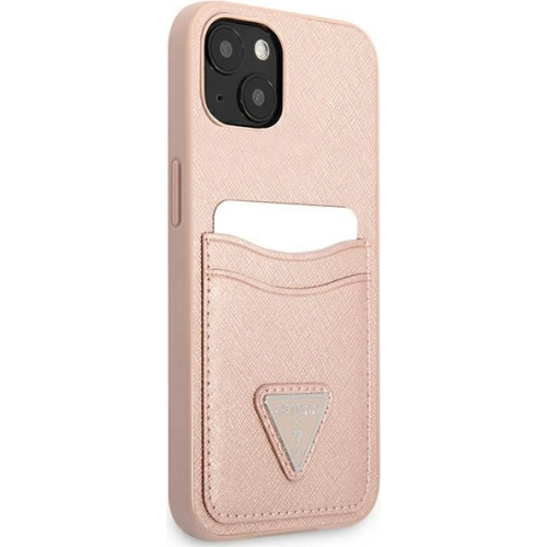 Kup Etui Guess GUHCP13MPSATPP Apple iPhone 13 růžový/pink hardcase SaffianoTriangle Logo Cardslot - GUE1868PNK - {ean13} - Sklep Home Screen