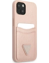 Kup Etui Guess GUHCP13MPSATPP Apple iPhone 13 różowy/pink hardcase SaffianoTriangle Logo Cardslot - GUE1868PNK - {ean13} - Sklep Home Screen