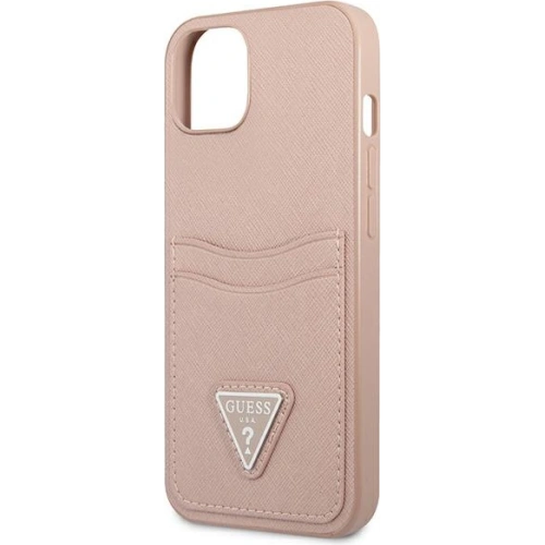 Kup Etui Guess GUHCP13MPSATPP Apple iPhone 13 różowy/pink hardcase SaffianoTriangle Logo Cardslot - GUE1868PNK - {ean13} - Sklep Home Screen