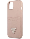 Kup Etui Guess GUHCP13MPSATPP Apple iPhone 13 różowy/pink hardcase SaffianoTriangle Logo Cardslot - GUE1868PNK - {ean13} - Sklep Home Screen