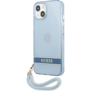 Kup Hülle Guess GUHCP13SHTSGSB Apple iPhone 13 mini blau/blau Hardcase Translucent Stap - GUE1869BLU - {ean13} - Sklep Home Screen