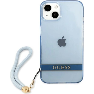 Kup Hülle Guess GUHCP13SHTSGSB Apple iPhone 13 mini blau/blau Hardcase Translucent Stap - GUE1869BLU - {ean13} - Sklep Home Screen