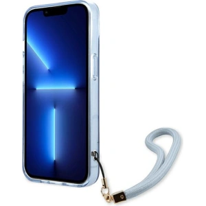 Kup Hülle Guess GUHCP13SHTSGSB Apple iPhone 13 mini blau/blau Hardcase Translucent Stap - GUE1869BLU - {ean13} - Sklep Home Screen
