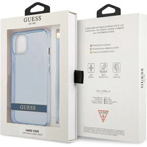 Kup Hülle Guess GUHCP13SHTSGSB Apple iPhone 13 mini blau/blau Hardcase Translucent Stap - GUE1869BLU - {ean13} - Sklep Home Screen