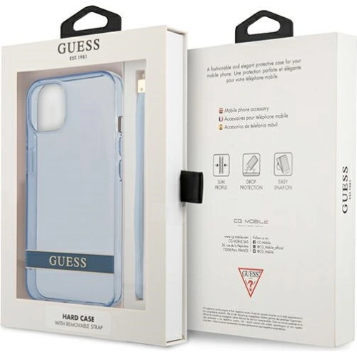 Kup Etui Guess GUHCP13SHTSGSB Apple iPhone 13 mini modrý/blue hardcase Translucent Stap - GUE1869BLU - {ean13} - Sklep Home Screen