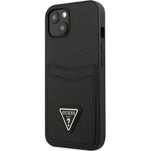 Kup Case Guess GUHCP13SPSATPK Apple iPhone 13 mini schwarz/black hardcase SaffianoTriangle Logo Kartenfach - GUE1870BLK - {ean13} - Sklep Home Screen