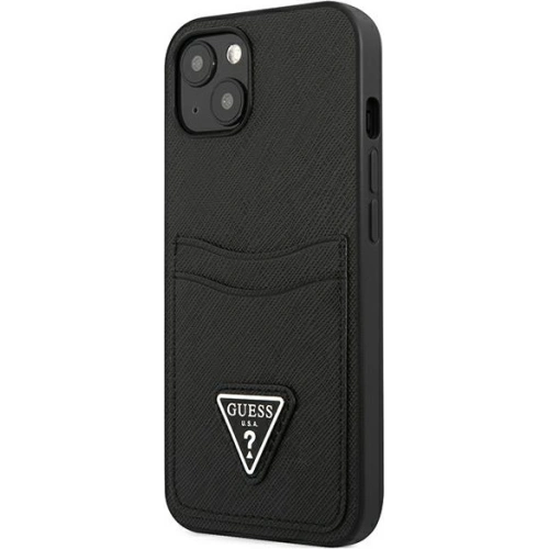 Kup Case Guess GUHCP13SPSATPK Apple iPhone 13 mini schwarz/black hardcase SaffianoTriangle Logo Kartenfach - GUE1870BLK - {ean13} - Sklep Home Screen
