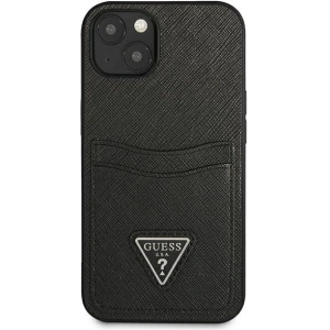 Kup Etui Guess GUHCP13SPSATPK Apple iPhone 13 mini negru/black hardcase SaffianoTriangle Logo Cardslot - GUE1870BLK - {ean13} - Sklep Home Screen