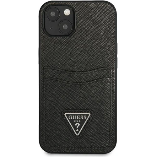 Kup Case Guess GUHCP13SPSATPK Apple iPhone 13 mini schwarz/black hardcase SaffianoTriangle Logo Kartenfach - GUE1870BLK - {ean13} - Sklep Home Screen