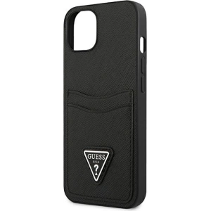 Kup Case Guess GUHCP13SPSATPK Apple iPhone 13 mini schwarz/black hardcase SaffianoTriangle Logo Kartenfach - GUE1870BLK - {ean13} - Sklep Home Screen