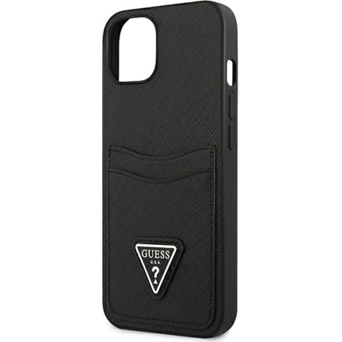 Kup Case Guess GUHCP13SPSATPK Apple iPhone 13 mini schwarz/black hardcase SaffianoTriangle Logo Kartenfach - GUE1870BLK - {ean13} - Sklep Home Screen