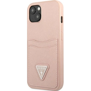 Kup Hülle Guess GUHCP13SPSATPP Apple iPhone 13 mini rosa/pink Hardcase SaffianoTriangle Logo Kartenfach - GUE1871PNK - {ean13} - Sklep Home Screen