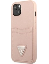 Kup Etui Guess GUHCP13SPSATPP Apple iPhone 13 mini rózsaszín/pink keménytok SaffianoTriangle Logo Kártyatartó - GUE1871PNK - {ean13} - Sklep Home Screen