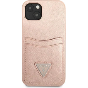 Kup Etui Guess GUHCP13SPSATPP Apple iPhone 13 mini roz/roz hardcase SaffianoTriangle Logo Cardslot - GUE1871PNK - {ean13} - Sklep Home Screen