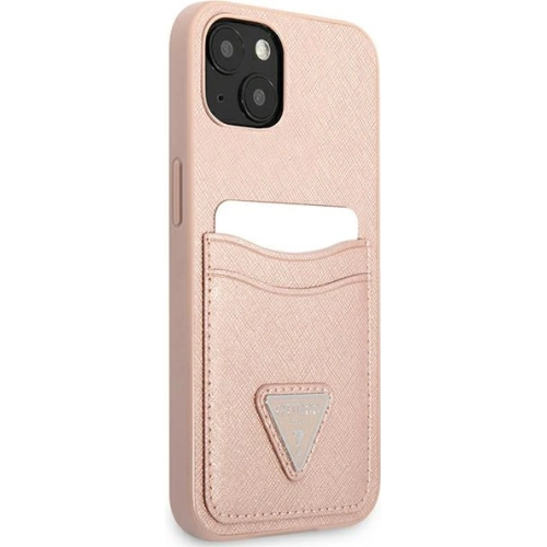 Kup Etui Guess GUHCP13SPSATPP Apple iPhone 13 mini rózsaszín/pink keménytok SaffianoTriangle Logo Kártyatartó - GUE1871PNK - {ean13} - Sklep Home Screen