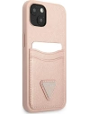 Kup Etui Guess GUHCP13SPSATPP Apple iPhone 13 mini rózsaszín/pink keménytok SaffianoTriangle Logo Kártyatartó - GUE1871PNK - {ean13} - Sklep Home Screen