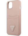 Kup Etui Guess GUHCP13SPSATPP Apple iPhone 13 mini rózsaszín/pink keménytok SaffianoTriangle Logo Kártyatartó - GUE1871PNK - {ean13} - Sklep Home Screen