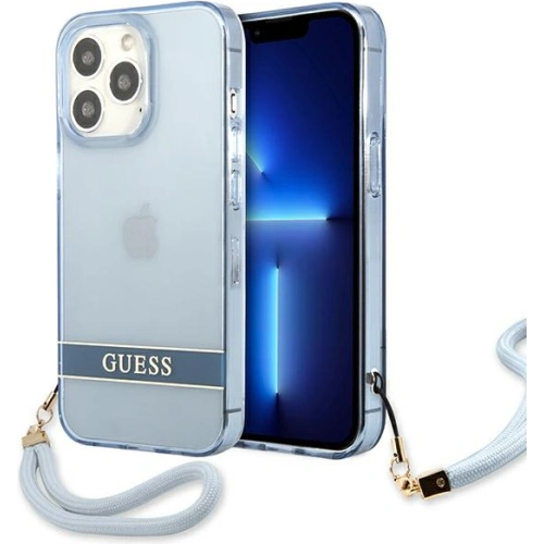 Kup Etui Guess GUHCP13XHTSGSB Apple iPhone 13 Pro Max albastru/blue hardcase Translucent Stap - GUE1873BLU - {ean13} - Sklep Home Screen