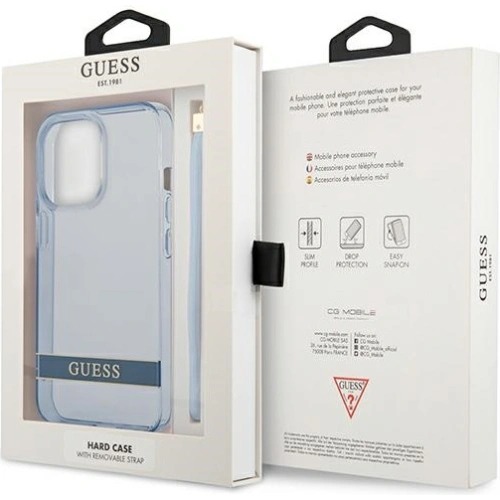 Kup Etui Guess GUHCP13XHTSGSB Apple iPhone 13 Pro Max kék/hardcase áttetsző Stap - GUE1873BLU - {ean13} - Sklep Home Screen