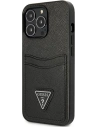 Kup Hülle Guess GUHCP13XPSATPK Apple iPhone 13 Pro Max schwarz/schwarzes Hardcase SaffianoTriangle Logo Kartenfach - GUE1874BLK - {ean13} - Sklep Home Screen