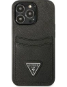 Kup Hülle Guess GUHCP13XPSATPK Apple iPhone 13 Pro Max schwarz/schwarzes Hardcase SaffianoTriangle Logo Kartenfach - GUE1874BLK - {ean13} - Sklep Home Screen